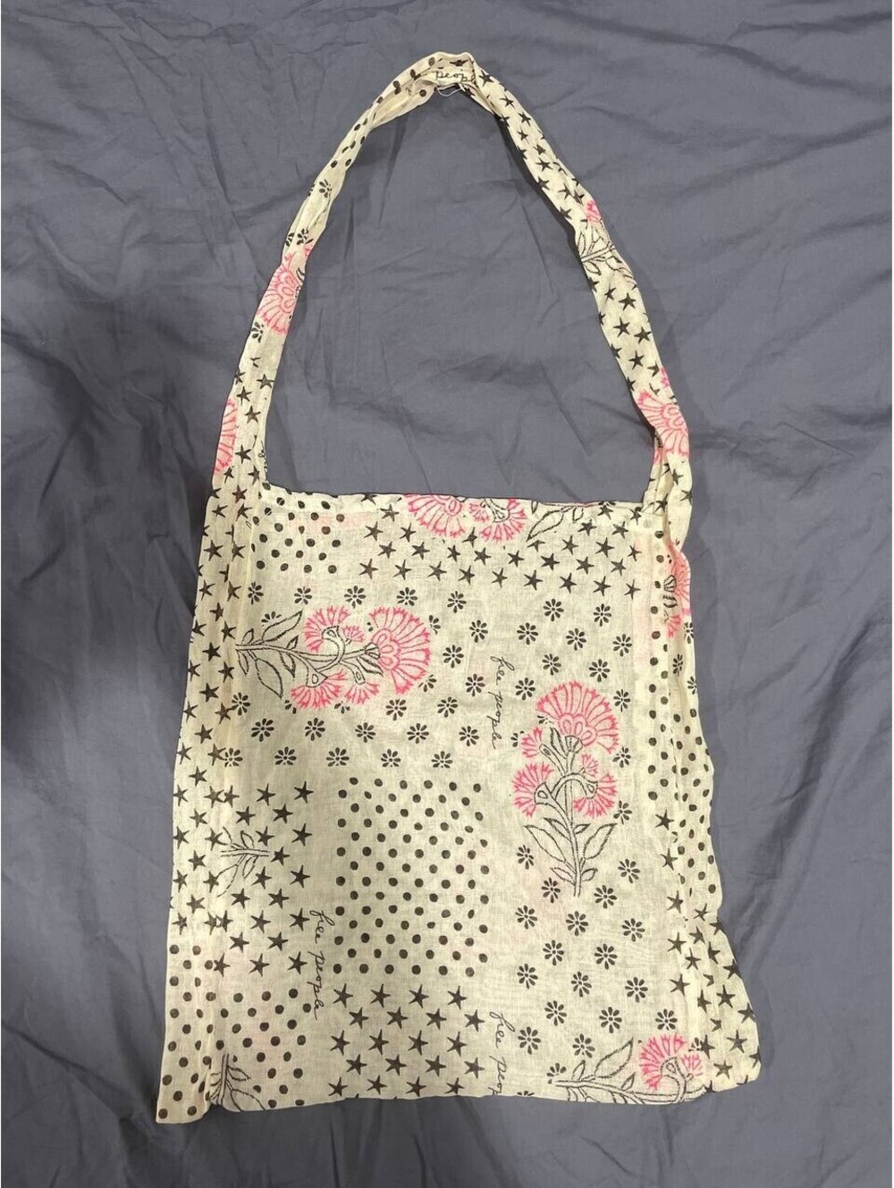 Free People Lightweight Cloth/Linen Reusable Grocery Shopping Tote Bag